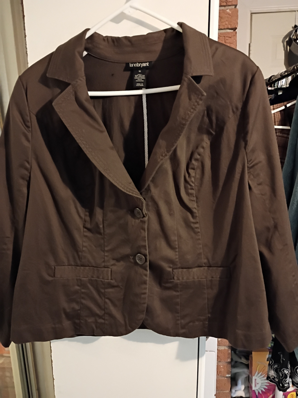 Lane Bryant Brown Tailored Two-Button Blazer